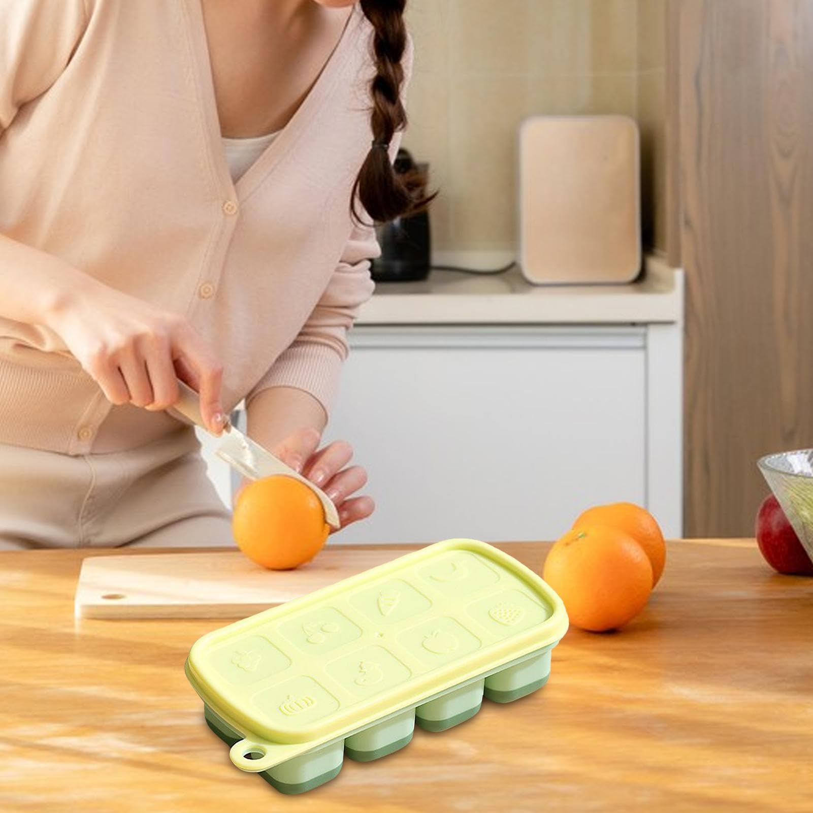 Bac A Glacons Avec Couvercle Bacs à Glaçons Silicone Blumtal - Lot De 2 - 48 Glaçons - Sans BPA - Noir/Jaune Lot 2 Bacs Silicone 48 Glaçons Sans BPA Lave-vaisselle