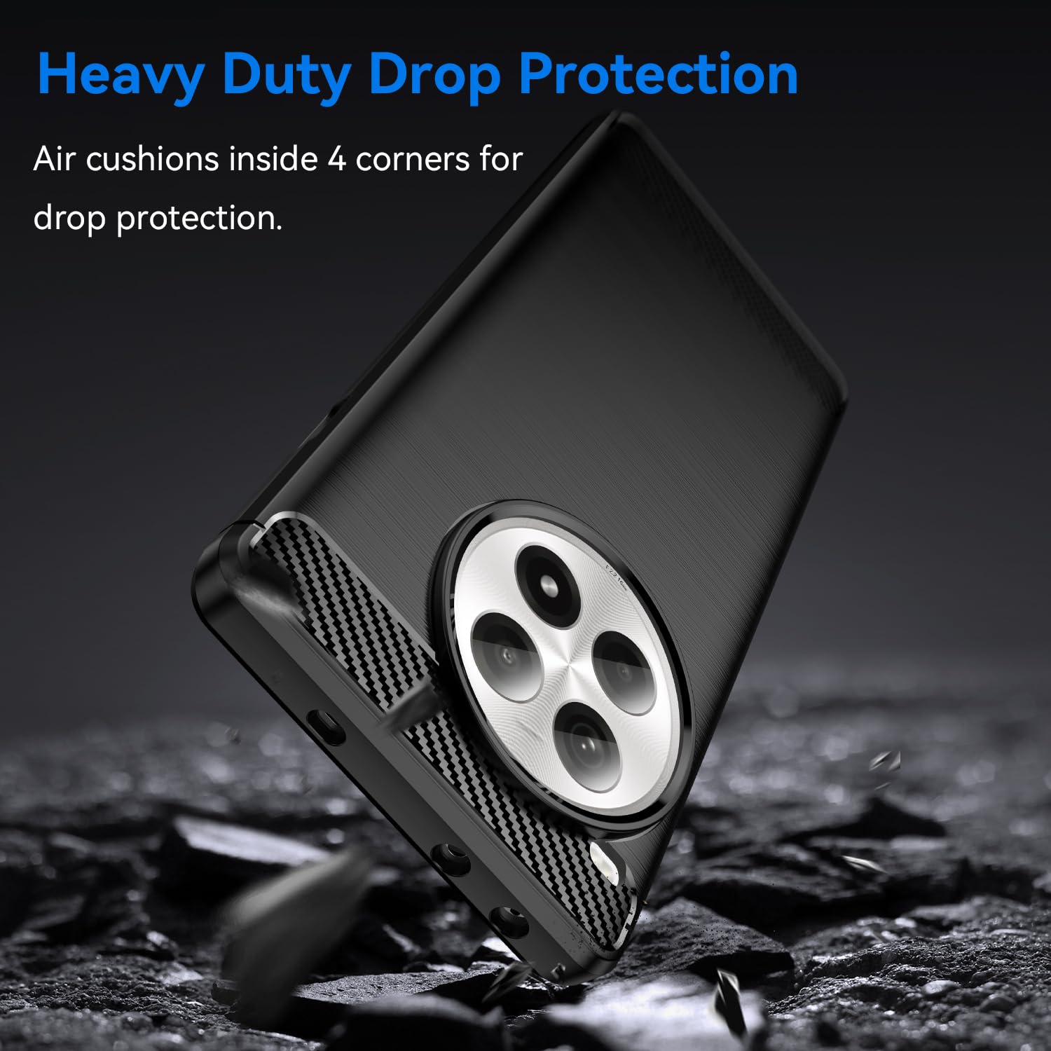 YKNIUFLY Fundas para OnePlus Ace 3 Pro Funda, TPU Suave, a Prueba de Caídas y a Prueba de Golpes, Carcasa Funda para OnePlus Ace 3 Pro Case.(Negro)