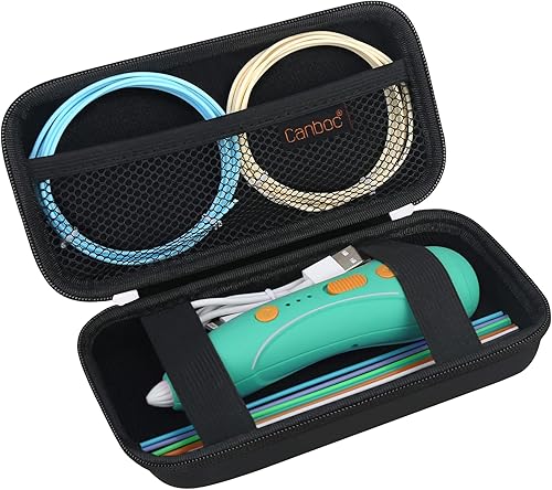 Canboc Estuche rígido para 3Doodler Start+ Essentials (2023) Juego de bolígrafos 3D para niños, Negro -, Estuche para bolígrafos 3D Start+