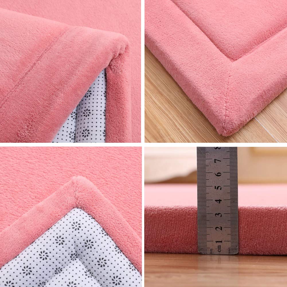 Loartee Tappeti e Scendiletto per Bambini Tappeto Velluto Corallo Strisciante 3cm di Spessore