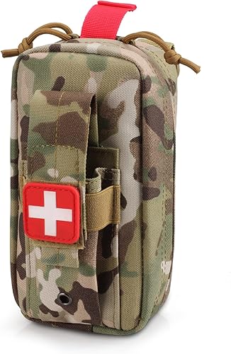 Miniatura 8 de LIVANS Bolsa táctica Molle Medical IFAK, bolsa táctica de primeros auxilios EMT Kit de trauma IFAK bolsa de supervivencia de transporte diario