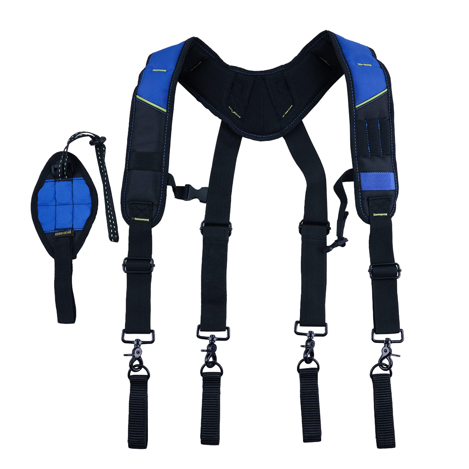 KUNN Magnetic Tool Belt Suspenders Heavy Duty Work Suspender for Construction Electricians Carpenter Framer Tool Belts