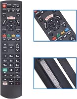 FOXRMT Univerzális Távirányító Panasonic TV-hez - Kompatibilis HDTV LCD LED Smart TV Modellekkel, Netflix és Viera Link Gombokkal, Programoz 4