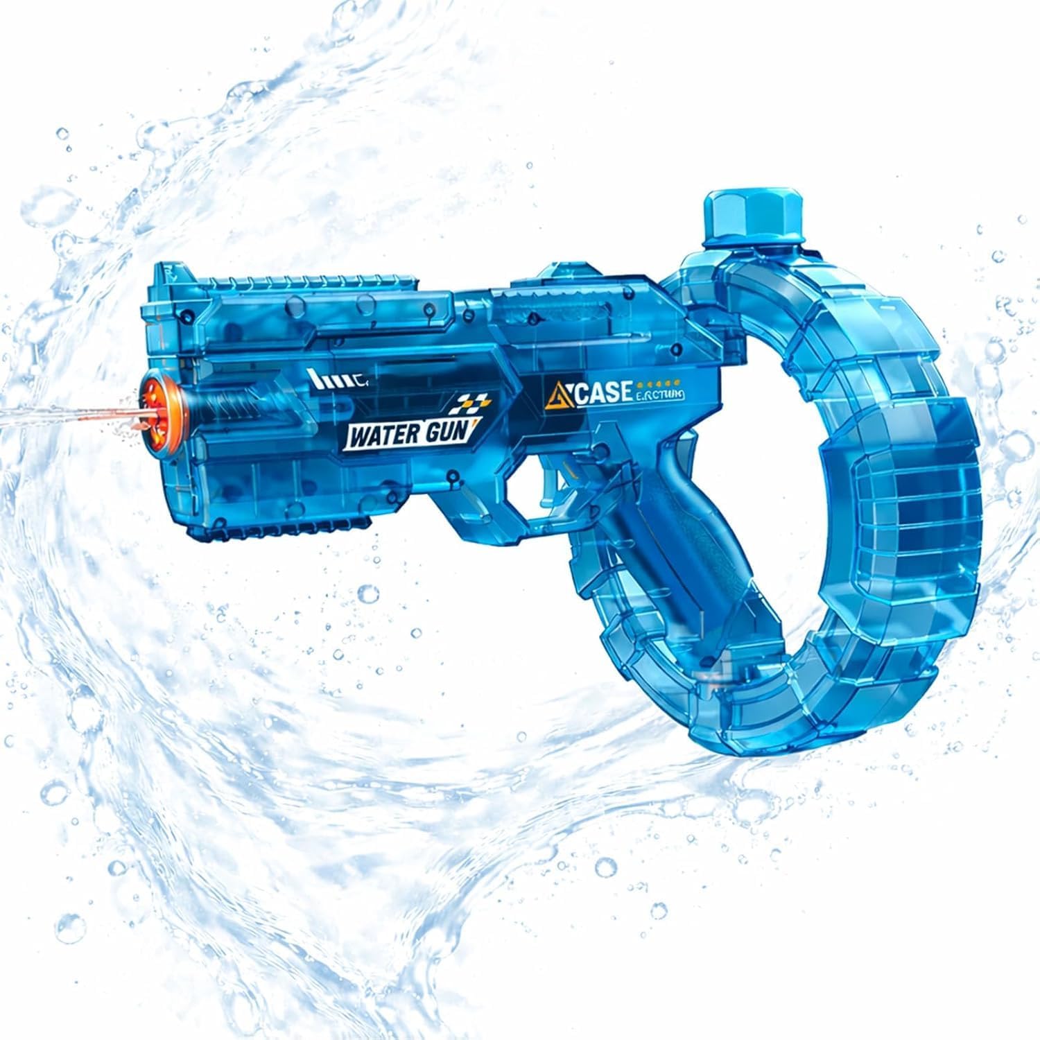 Electric Water Gun Toy, Muzzle Flame Flash, Transformation Linkage, 400ML Water Tank, Fully Automatic High-Speed Continuous Fire, Outdoor Swimming Pool & Beach Combat Toy for Children and Adults