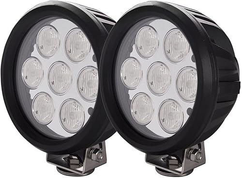 Miniatura 1 de Lightronic Luz auxiliar LED todoterreno de 6 pulgadas redonda de 70 W, 6000 K, luz auxiliar para conducción de baja velocidad, clasificación IP69, 2