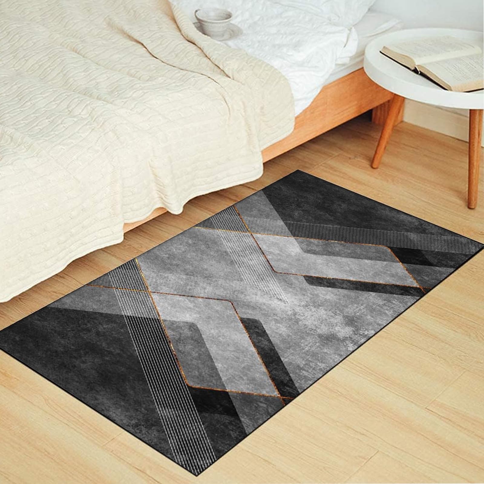 Teppich Küche Teppich Läufer für Küche 95 x 120 cm Modern rutschfest Waschbar Dauerhaft,Antistatisch Küche Teppich rutschfest Teppich Läufer Flur Küche für Flur, Küche, 2