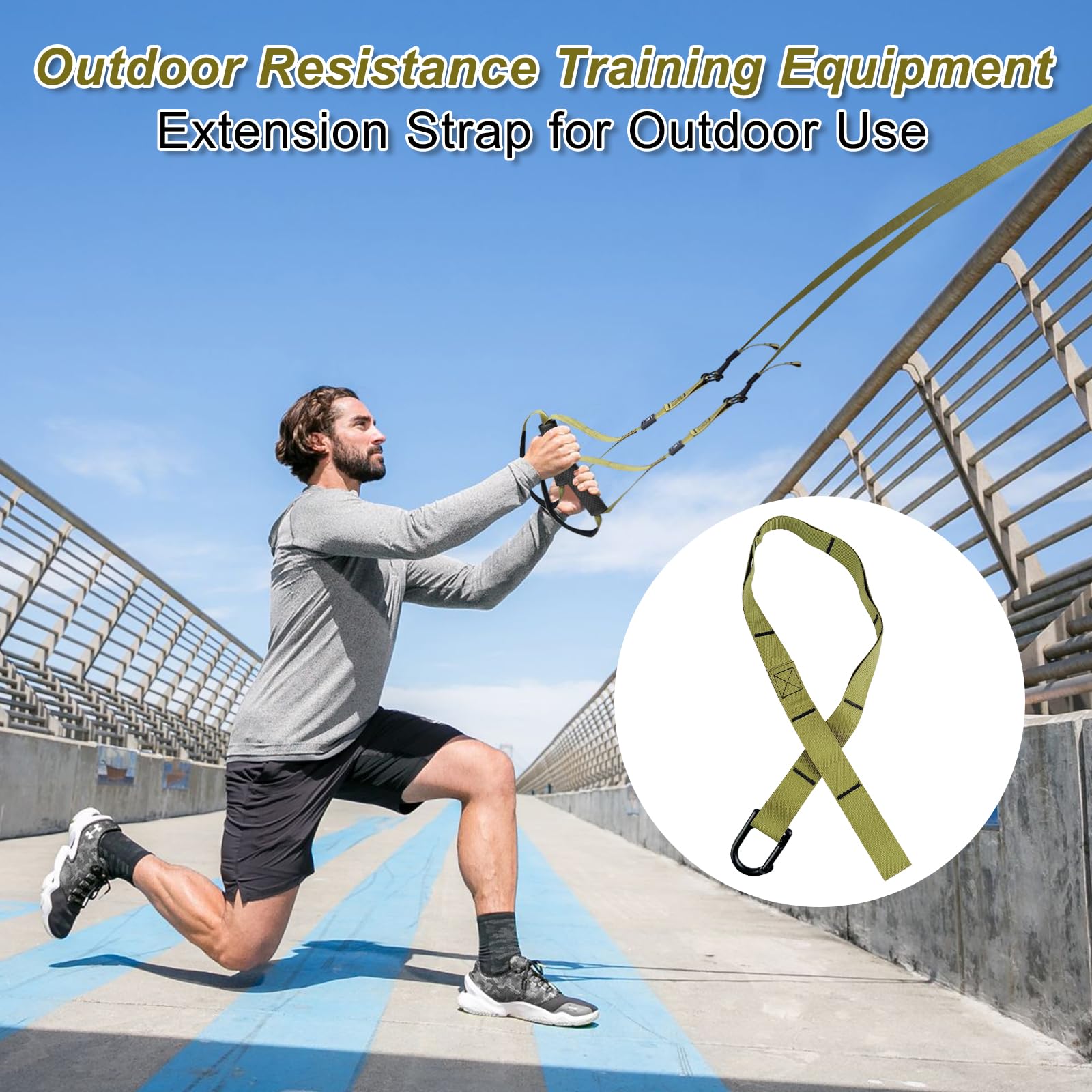 Allenamento in Sospensione, Kit per Allenamento a Sospensione con Ancoraggio per Porta, Fitness Da Casa, Sling Trainer Set, Outdoor Fitness Gym, per Indoor e Outdoor, Verde Militare