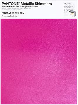 Pantone Metallic Shimmer TPM, 8.5x11 Inch Sheet, 20-0110 Sparkling Fuchsia