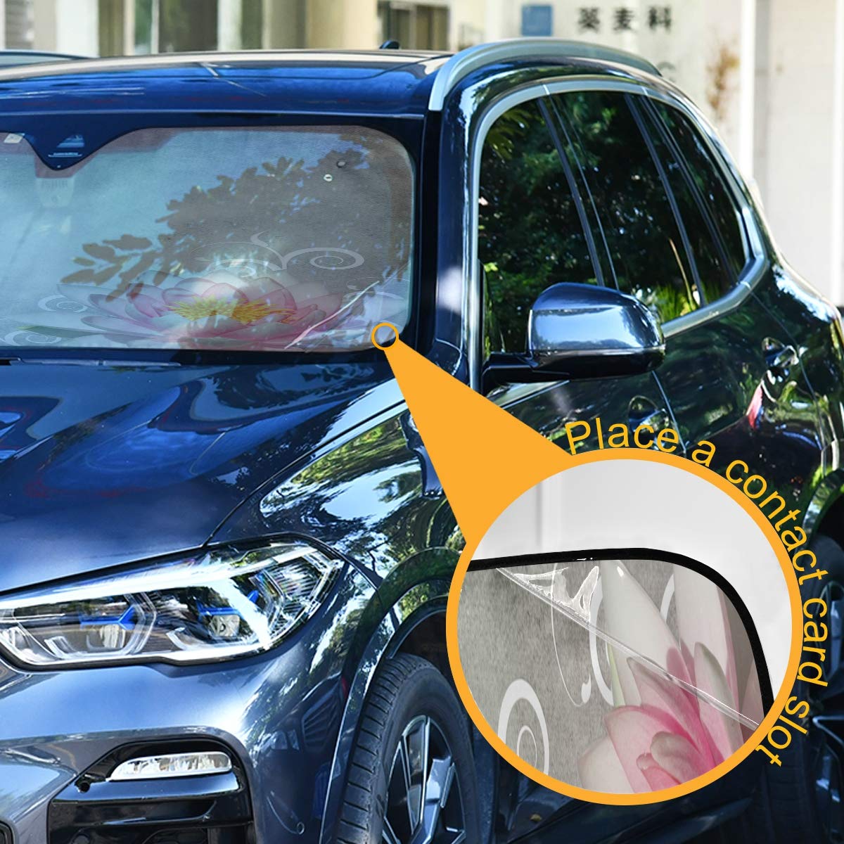 Amazon.co.jp: senya 車用フロントガラスサンシェード ヴィンテージ 