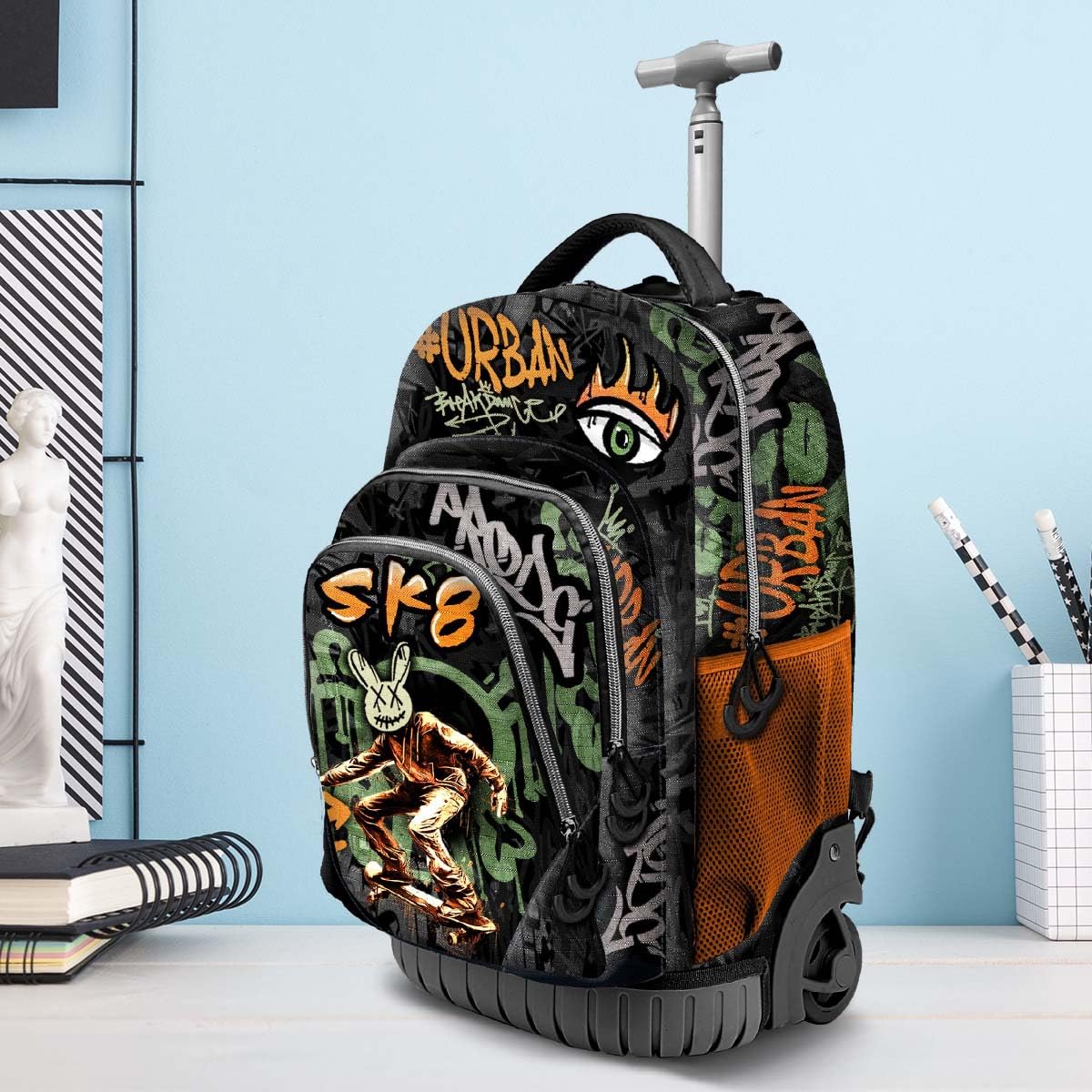 One Piece Luffy Gear 5-Zaino Trolley GTS FAN, Lilla, 32 x 47 cm, Capacità 30 L