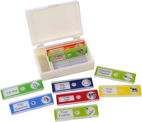 1354 Preparado Microscopio Diapositiva de Animales. Juego de 10 Diapositivas de Plástico