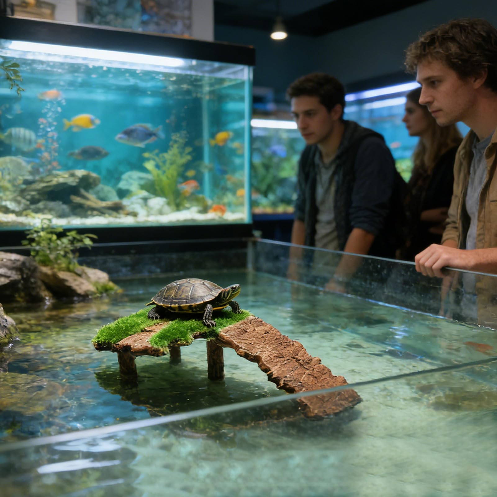 Genérico Vestido Mini de Encaje Off Shoulder - Plataforma de Descanso para Terrario | Terraza Reptil Tortuga - para Ranas, Reptiles, Tortugas terrestres y acuáticas, Dragones barbudos y Geckos — view 9