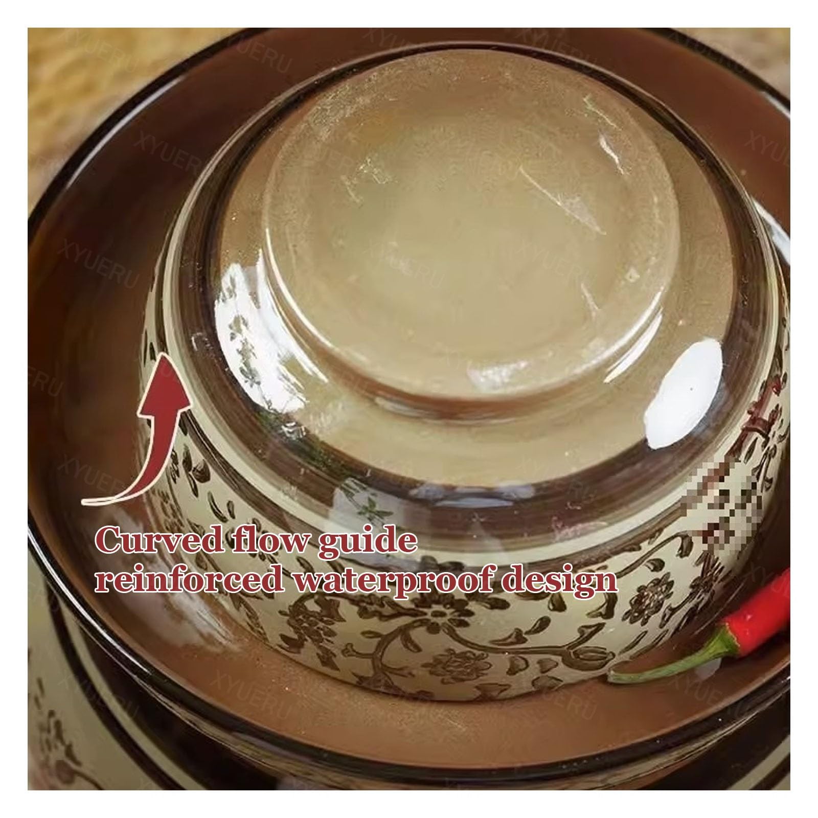 Barattolo in ceramica per sottaceti, kit vintage per fermentazione con coperchio ermetico per decapaggio verdure e conservazione degli alimenti