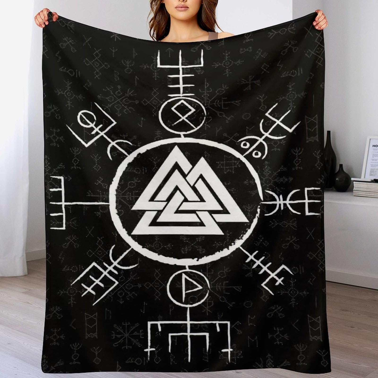 Couverture mythologie viking en polaire douce pour réchauffer vos soirées canapé