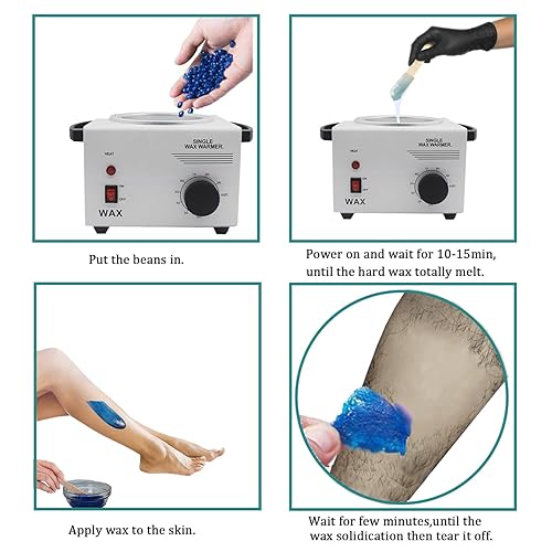 Miniatura 5 de Calentador eléctrico de cera de una sola olla para depilación Parrafin Máquina de calentamiento de temperatura ajustable para depilación de piel