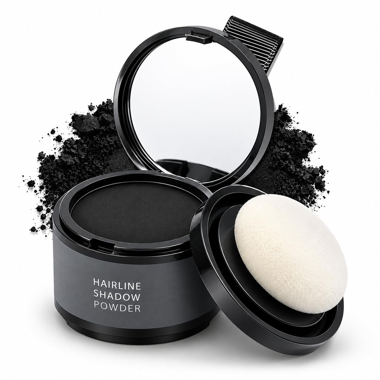 Cover-Up Hair Powder Black – Instantly Covers Grey Roots & Bald Spots, Hair Filler for Thinning Hair, Long-Lasting, Matte Finish, Natural Look, Easy to Apply, Lightweight Formula, 4gm (BLACK)-image-29