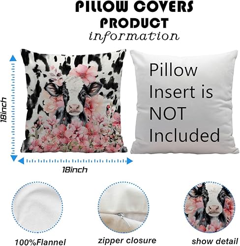 Miniatura 7 de Fundas de almohada de vaca de las tierras altas de 18 x 18 pulgadas, decoración de vaca de las tierras altas, almohada de vaca, decoración de