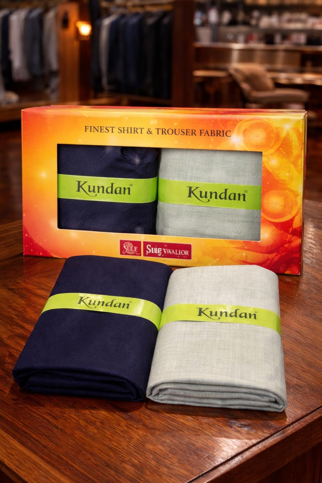 Premium Gift Combo – Navy Blue Trouser & Shirt Fabric with Magnetic Box-image-17