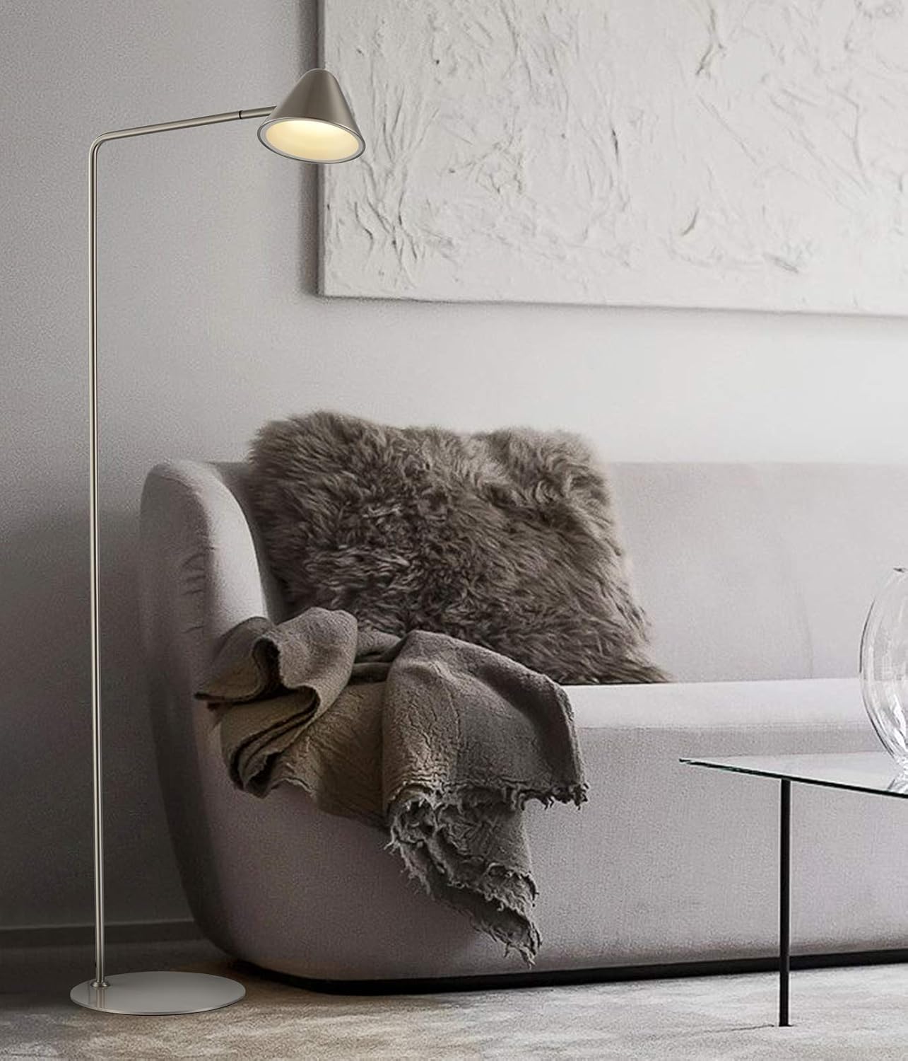 Uр Tо 50% оƒƒ Nova of California 2011589SN Cove Contemporary LED Floor Lamp, 51-Inch High, for Living Room, Bedroom & Home Office, Satin Nickel