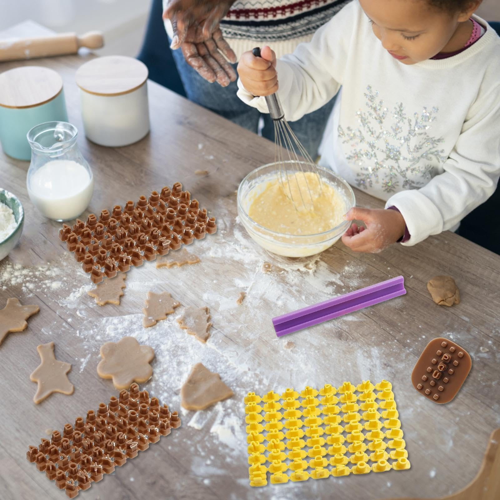 Buchstaben Zahlen Ausstecher, Alphabet Cutter, 172 Teile/Set Weihnachten | Keksausstecher Backen, Kreative Kekspresse, Lustige Keksausstecher, v
