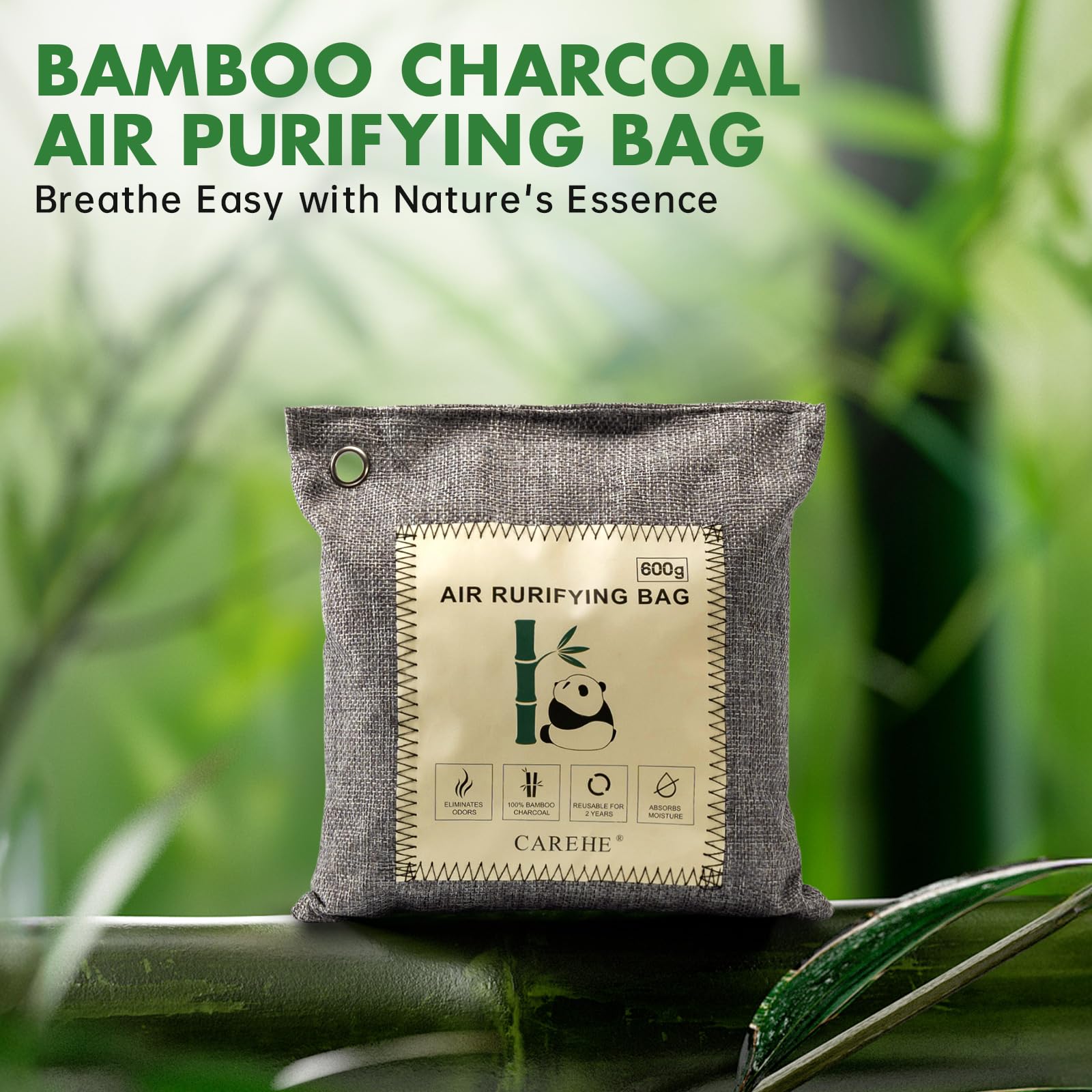 Grande eliminatore di odori al carbone attivo per odori forti, sacchetti di carbone di bambù, assorbe gli odori naturali per casa, auto, armadio e aree per animali domestici, purificatore d'aria