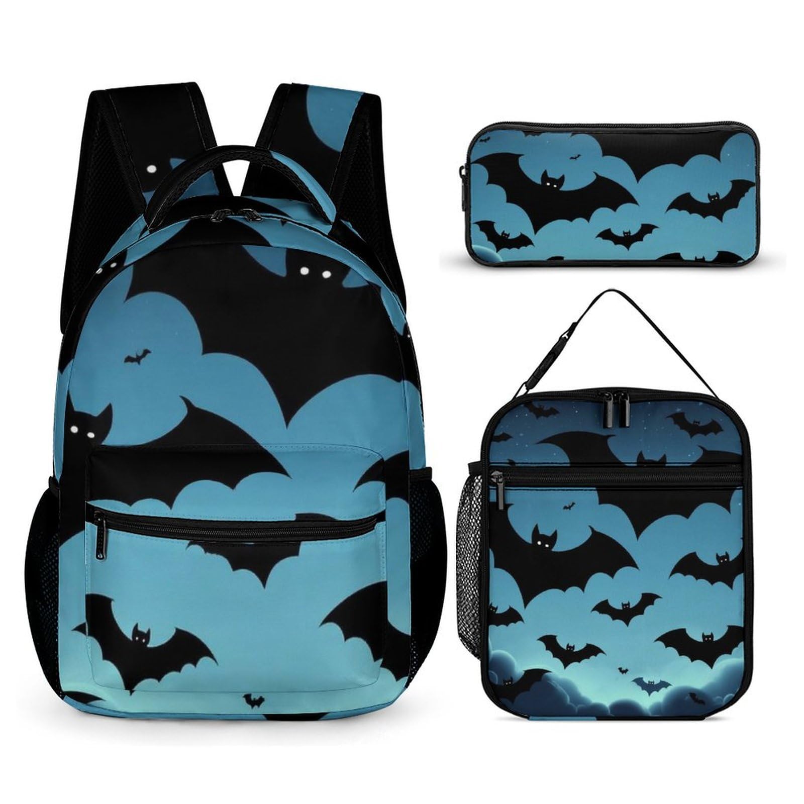 Mochila para portátil con bolsa para el almuerzo y neceser de viaje (Bat)