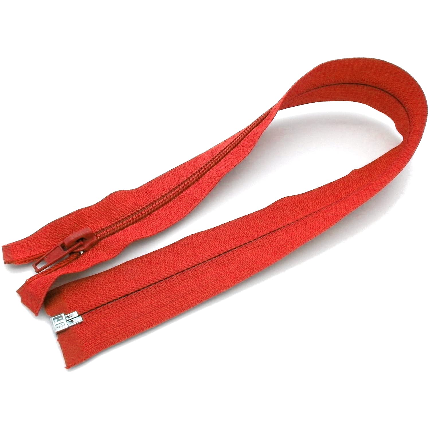 45 cm Zipper, Open Ended Separating Nylon Spiral Coil Zip, Size No #5 (Red)