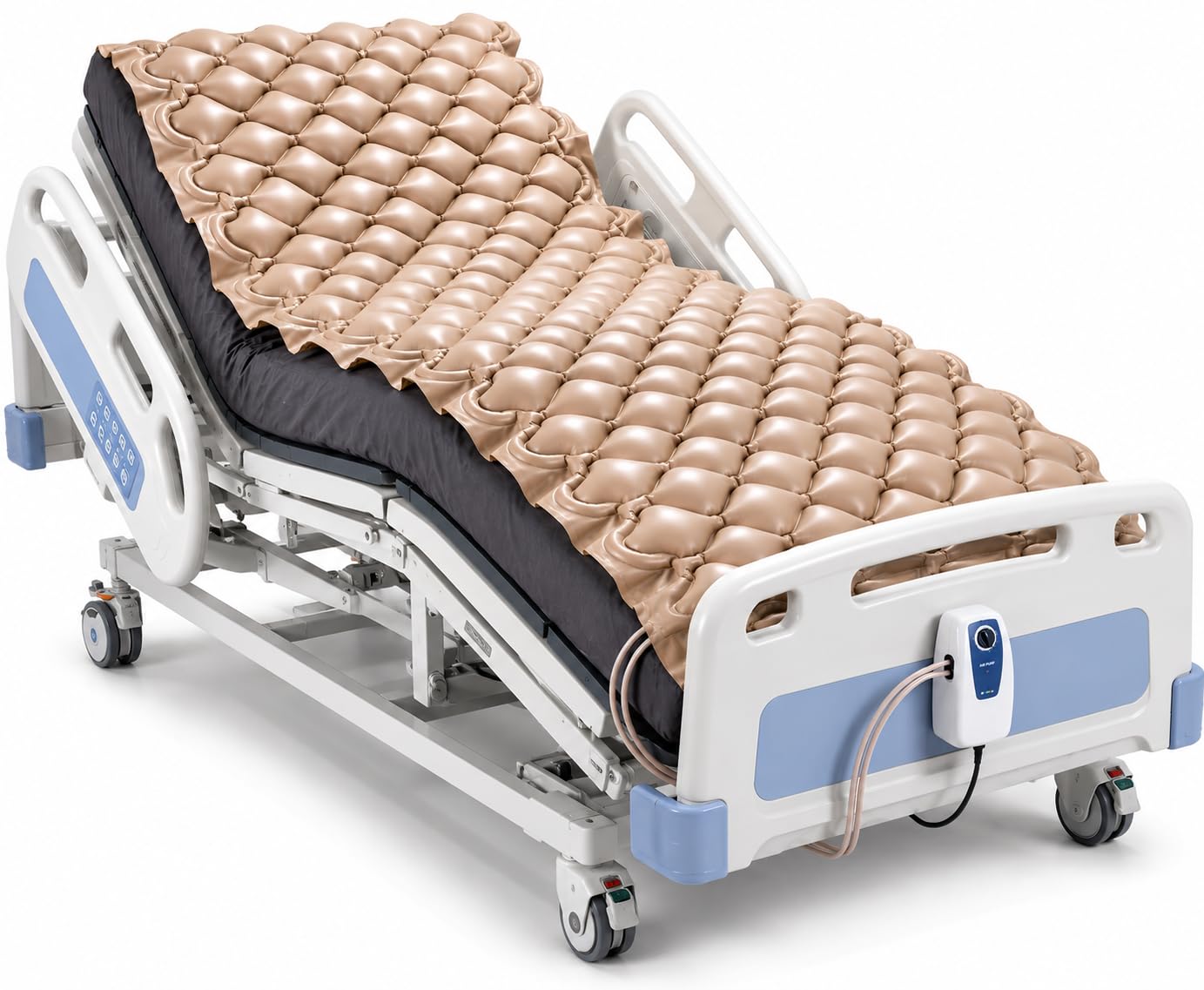 SY-200 Colchón Antiescaras de Aire Alternante con Compresor de Bajo Ruido (30-35 dB) – Cama 90 cm (88x200 cm) – Dispositivo Médico para Pacientes Encamados – Prevención de Úlceras por Presión