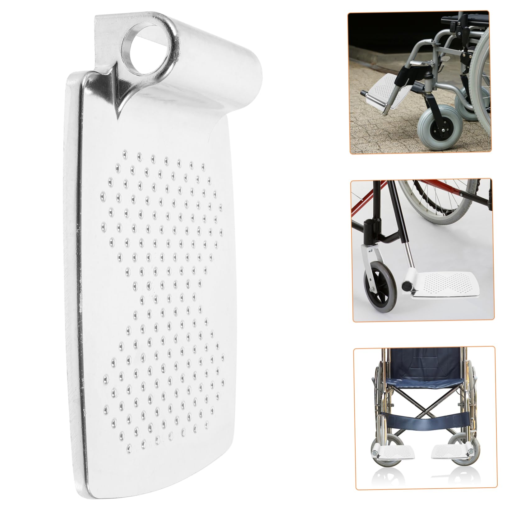 Anneome 2 Piezas de Reposapiés para Silla de Ruedas en Aleación de Aluminio, Diseño Robusto y Estable Gran Espacio, Accesorio Adecuado para Uso en Casa y Movilidad