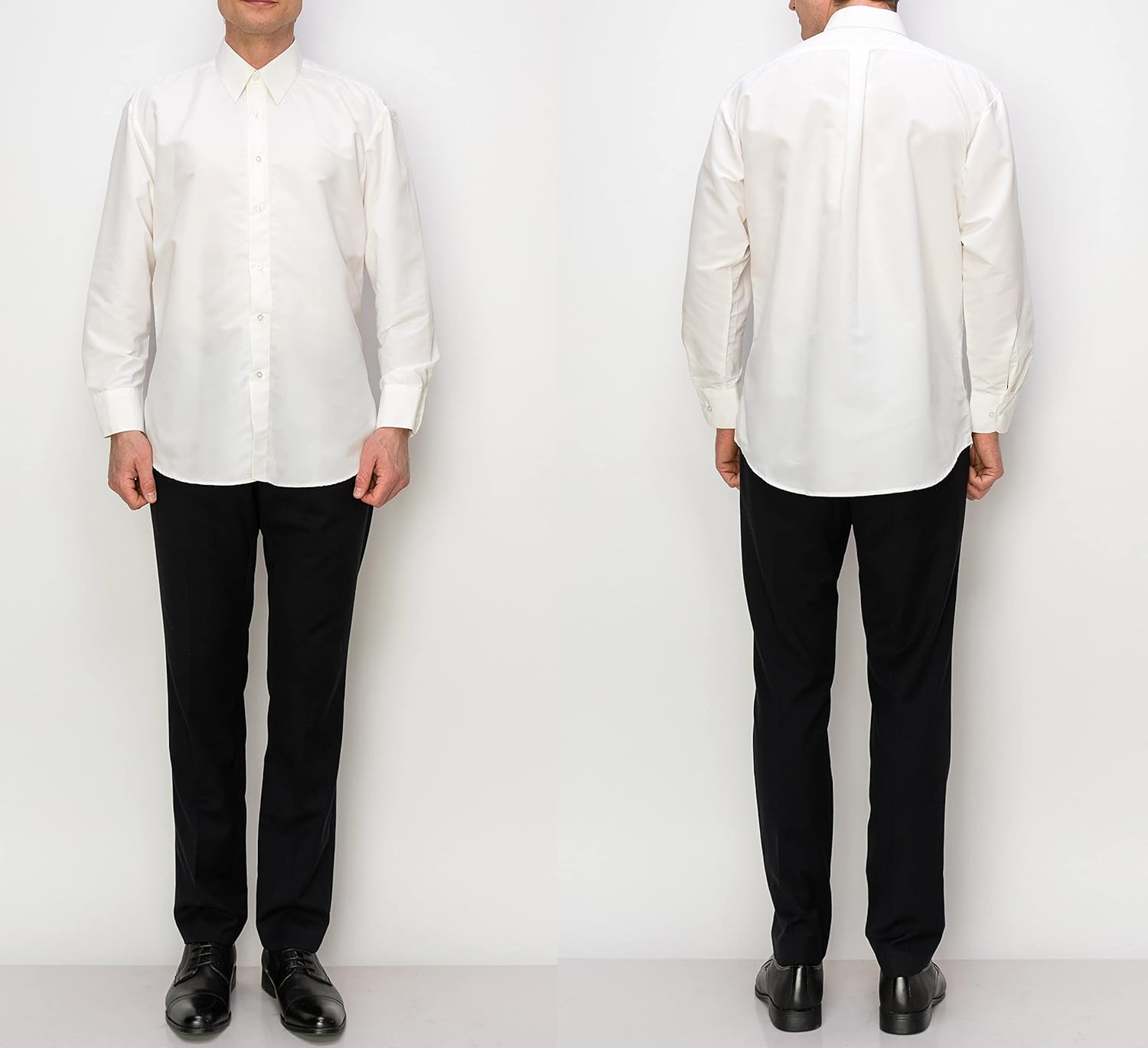 Men's Microfiber Tuxedo Dress Shirt Laydown Collar, Non Pleat - Image 4