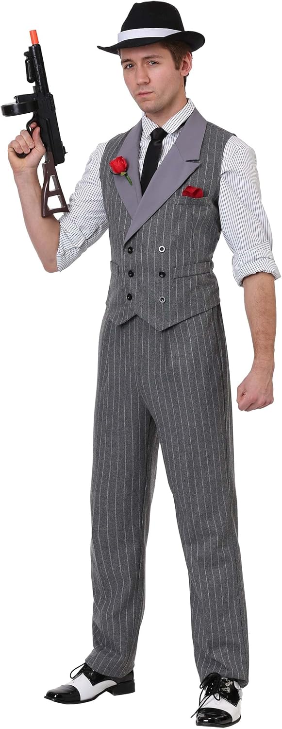 Men's Ruthless Gangster Costume Adult 1920s Mobster Costume - Image 5