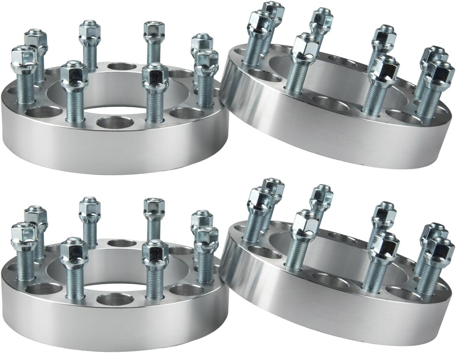 PHILTOP 8x6.5 Wheel Spacers 1.5 inch for Hummer, 4 Pcs 8 Lug Wheel Spacers with 126.15mm Hub Bore M14x1.5 Studs fit for 2003-2009 H2