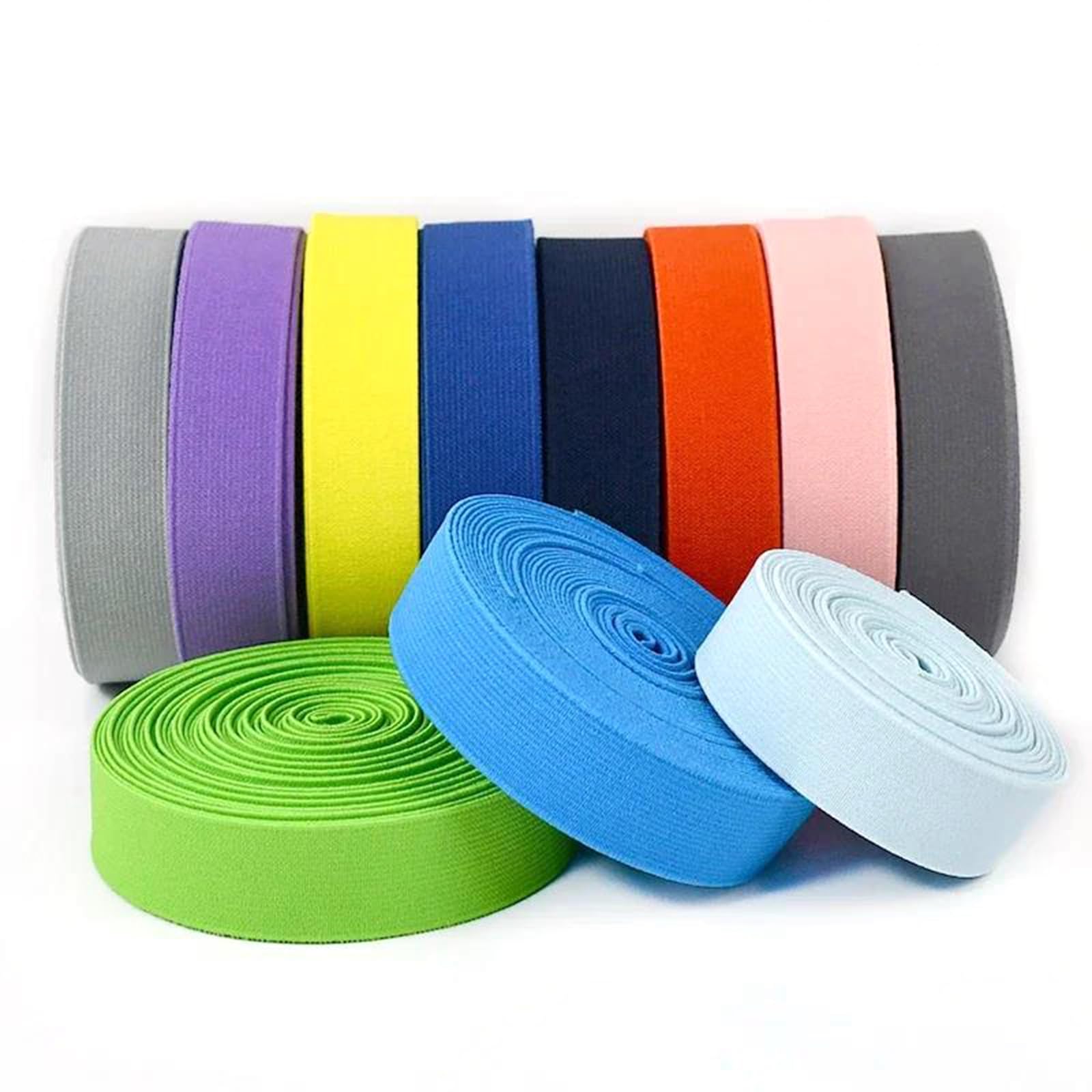 Bandas elásticas Banda elástica Ancha y Plana Banda elástica de 7 Metros (20-50 mm) for Coser Pantalones, Ropa, Cinturilla, Accesorios de Costura DIY, 40 mm(S033,40mm)