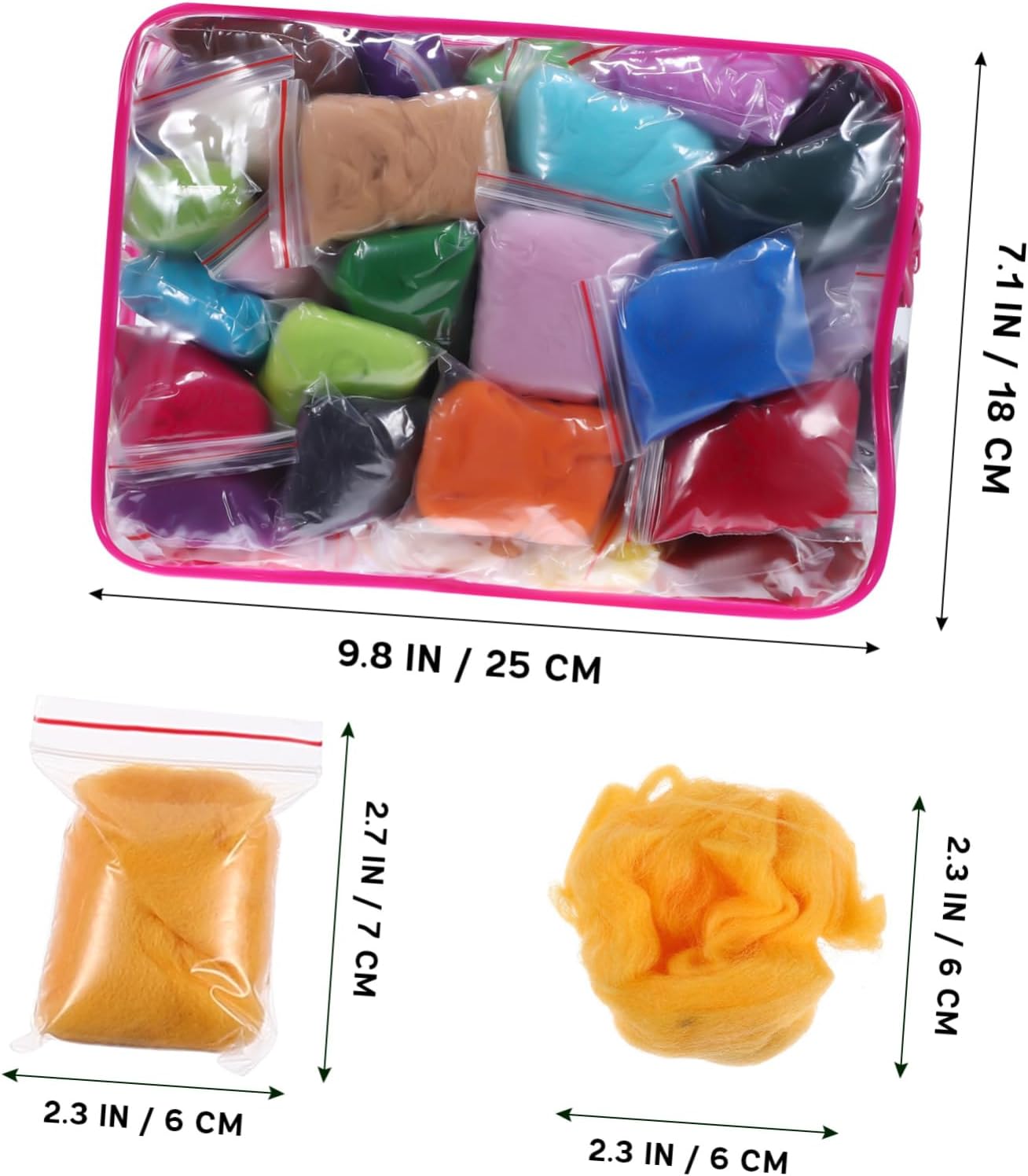 PERSELOSO 1Pack Needle Felting Wool Roving for DIY Crafts Soft Fiber Yarn for Beginners for Creative Projects and Unique