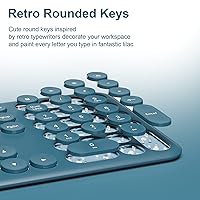 Vista 3 de XTREMTEC Combo de teclado y mouse inalámbricos de 2.4G de tamaño completo, ultradelgado, silencioso, lindo, para computadora con receptor USB