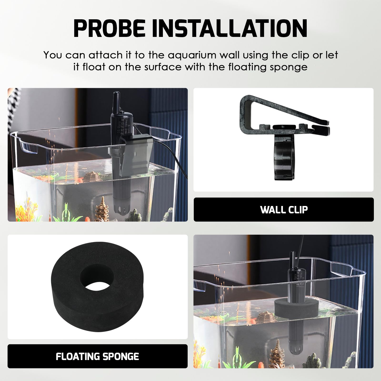 Inteligentne WLAN-pH-Messgerät, 8-in-1-Wasserqualitätstester for Hydroponik, Aquarian i Pools, misst pH, EC, TDS, Salzgehalt, ORP, SG i Temperatur dla App-Steuerung.