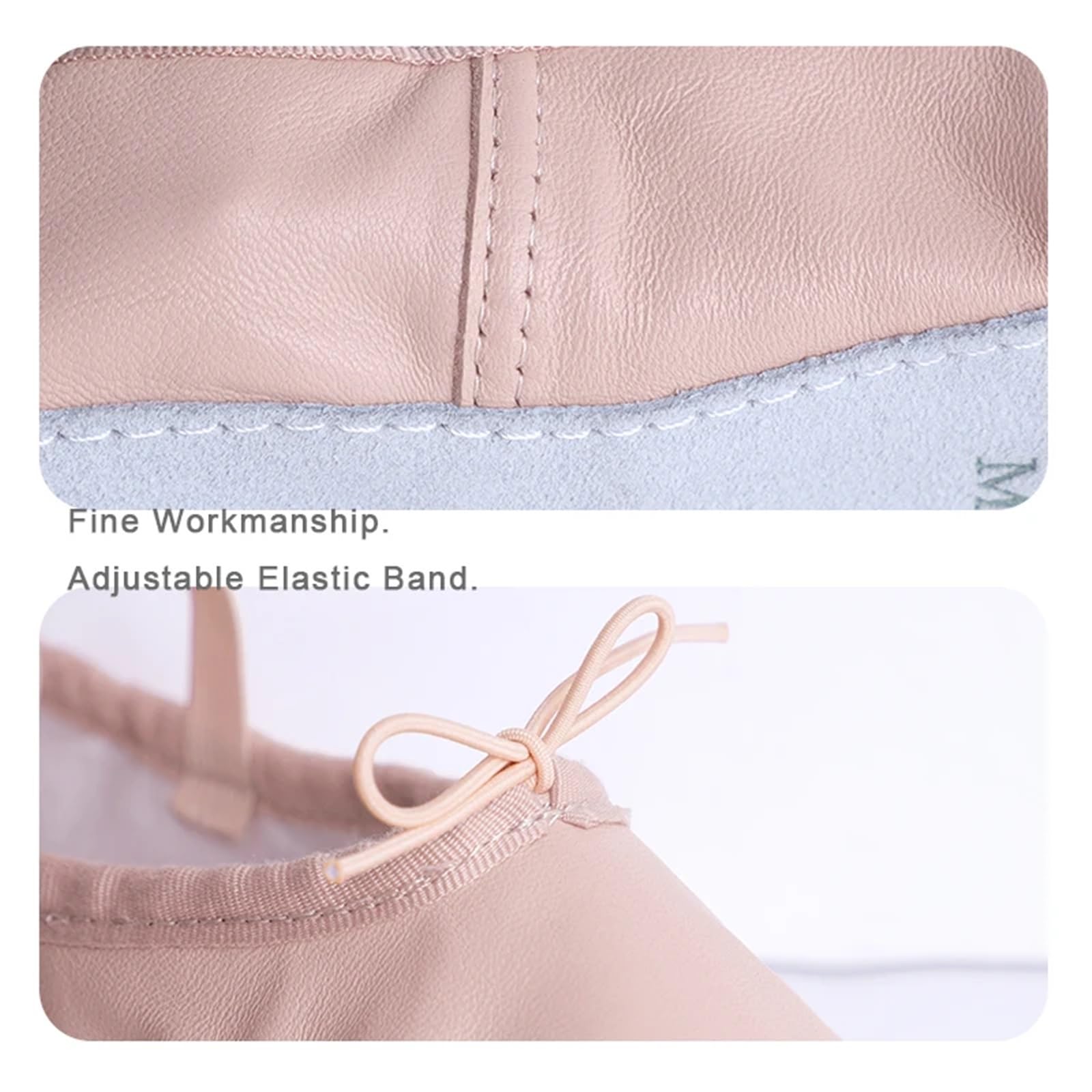 Ballettpantoffeln Kleinkind Mädchen Leder Ballett Hausschuhe Vollsohle Ballettschuhe Weiche Gymnastik Yoga Tanz Trainingsschuhe for Kinder(Brown,36)