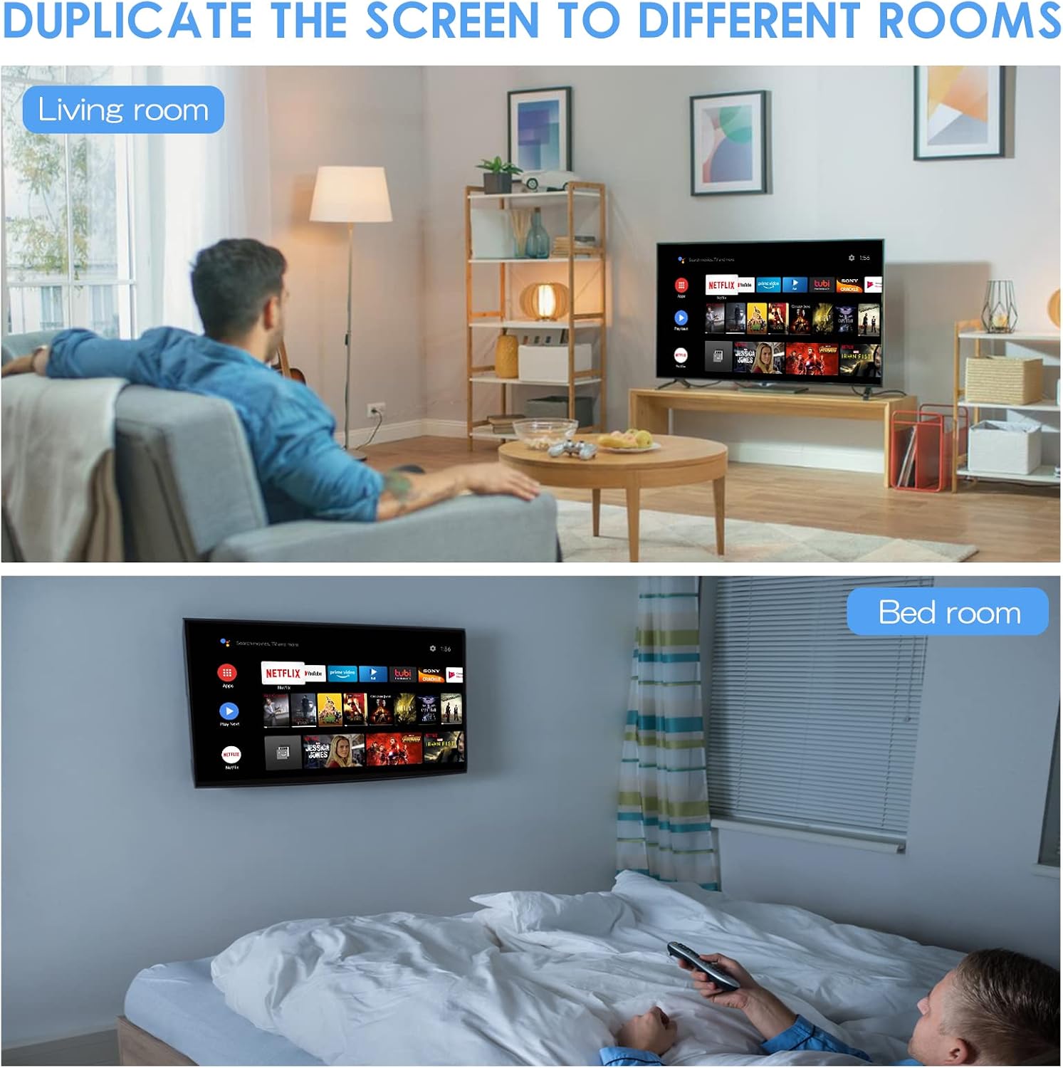 HDMI Splitter 1 in 4 Out, 4 Ports HDMI Splitter 4K@30Hz with Power Adapter, 1x4 HDMI Distributor Up to 100ft Long Distance Transmission, Support EDID 3D HD Distributor for PS4 Xbox Fire Stick HDTV