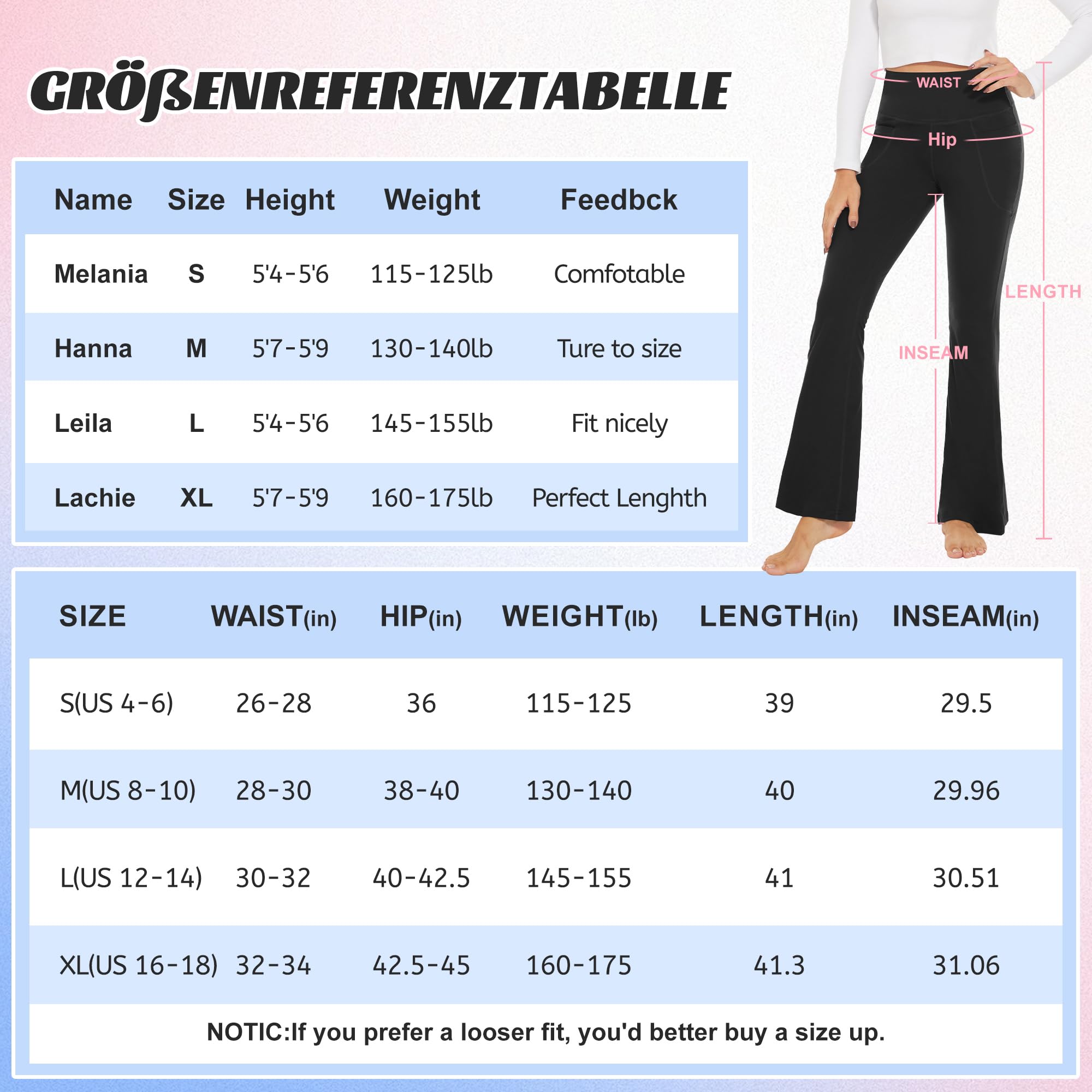 HIPOWER Pantalon de yoga pour femme avec poches, taille haute, large, opaque, coupe bootcut, legging évasé, business