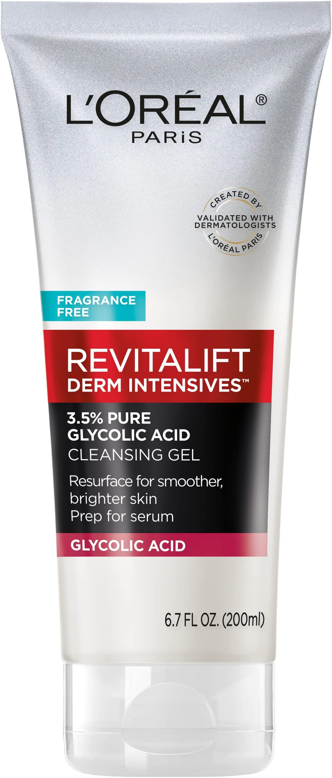 L'Oreal Paris Revitalift 3.5% Pure Glycolic Acid Brightening Cleansing Gel wth Salicylic Acid 6.7 fl oz