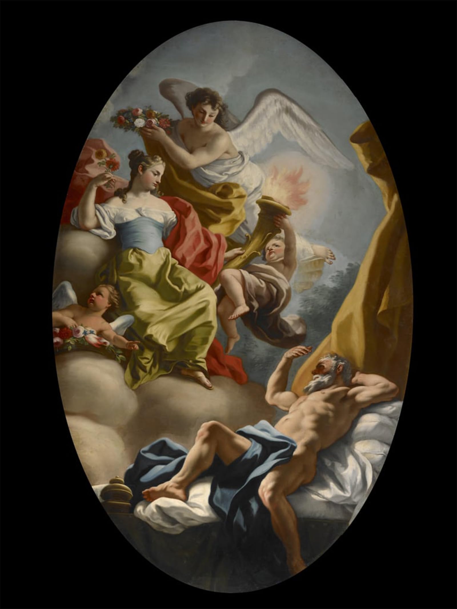 ARTXLXXBN Famous Print Painting Colorful Art Print Allegory of Wisdom and Truth by Francesco De Mura Canvas Art Decorations for Home Decor 60x90cm