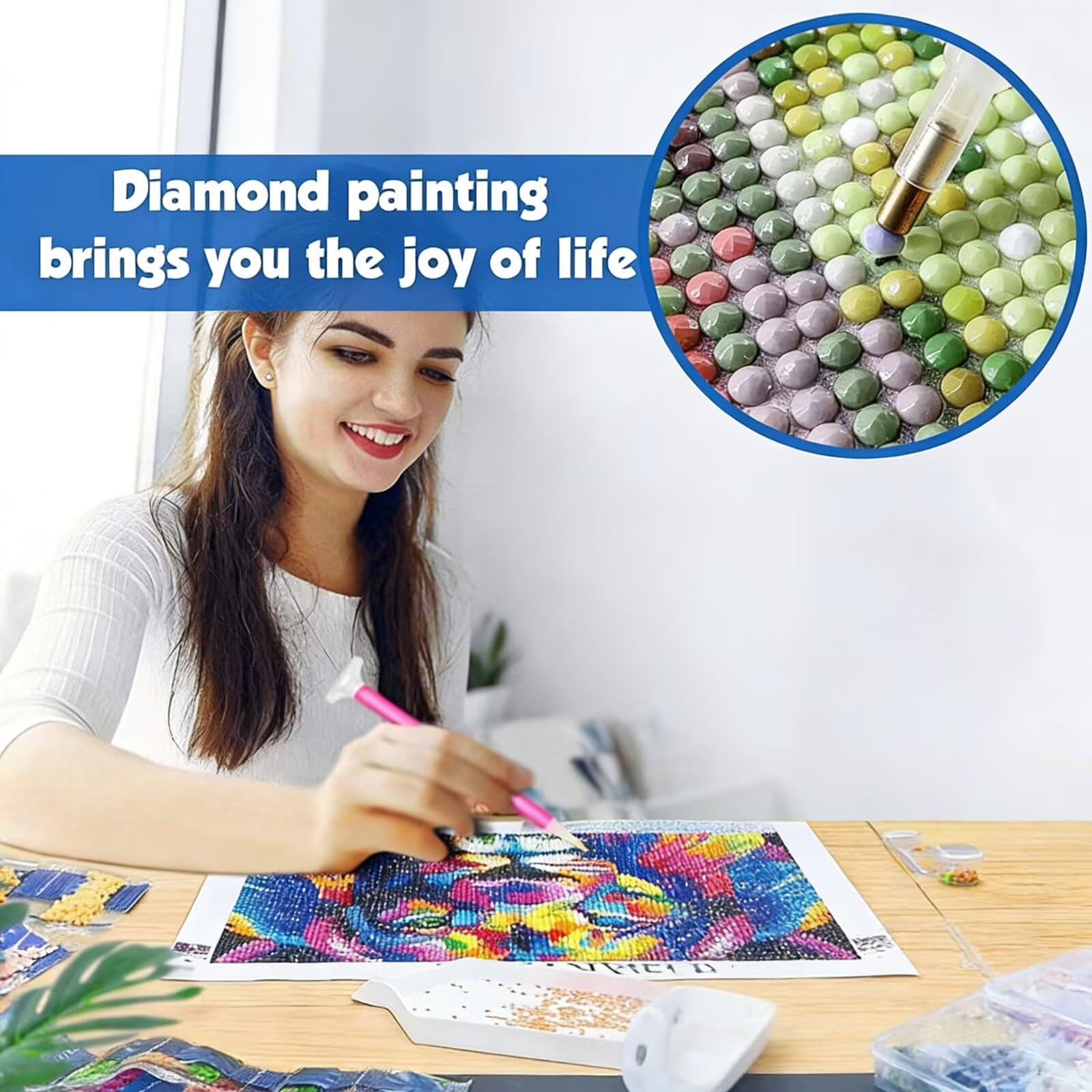 Diamond Painting Forêt paon, Grand Format Broderie Diamant kit Complet 60x150cm DIY 5D Strass Point de Croix Cristal Painting Artisanat, Loisirs Créatifs Adultes Art Set pour Décor Maison F0-431