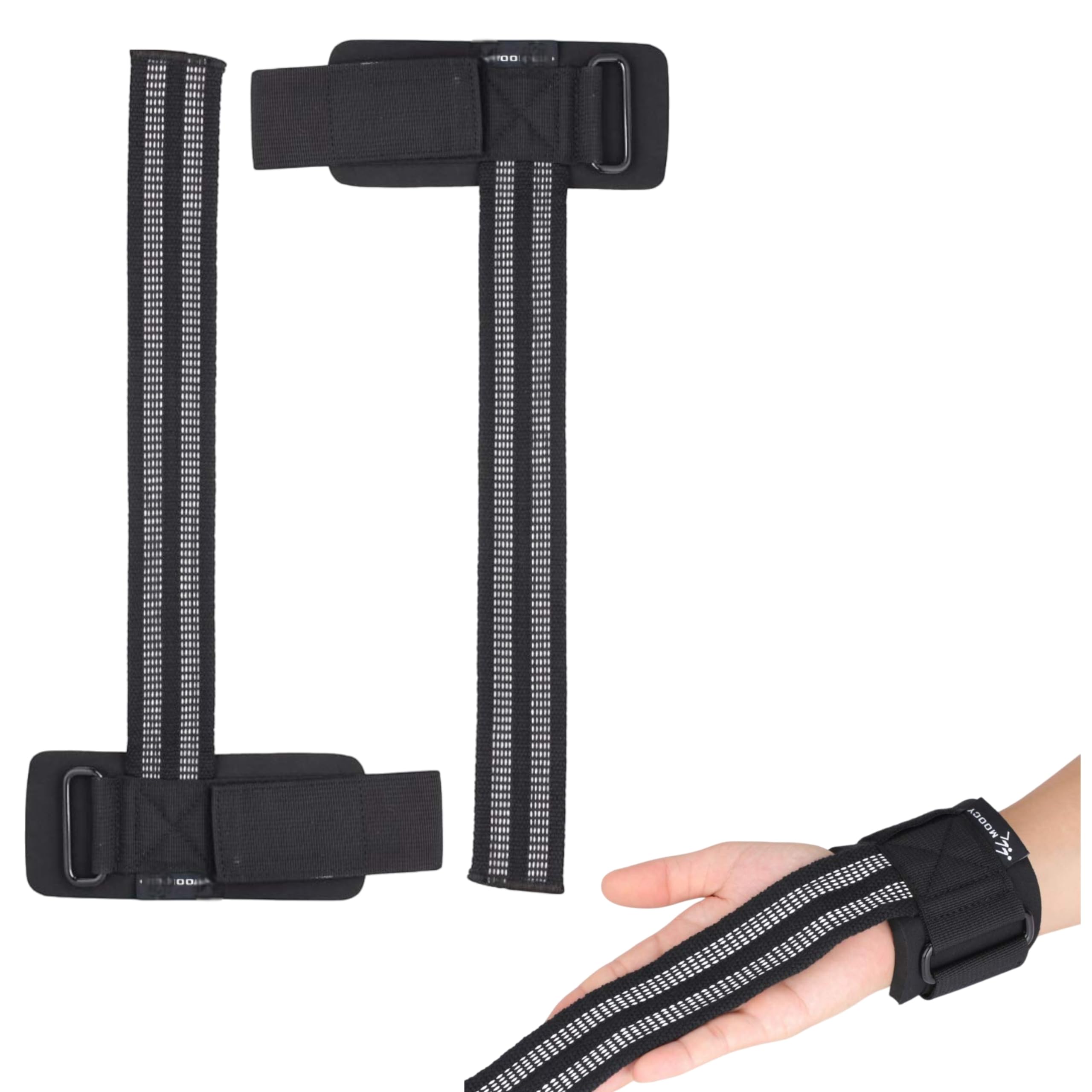 REINDEER Weight Lifting Wrist Support with Thumb Loop Strap for Gym & Fitness Made of Velcro and Elastic Band for Men & Women 1 Pair.-image-43