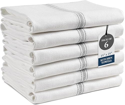 Miniatura 101 de LANE LINEN Juego de 24 toallas de cocina 100% algodón natural absorbentes para cocina, paños de lavado reutilizables, lavables a máquina, 14 x 25
