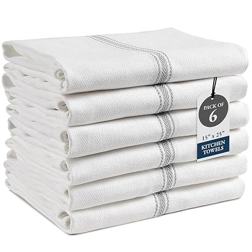 LANE LINEN Kitchen Towel Set, 6 Pack Dish Towels for