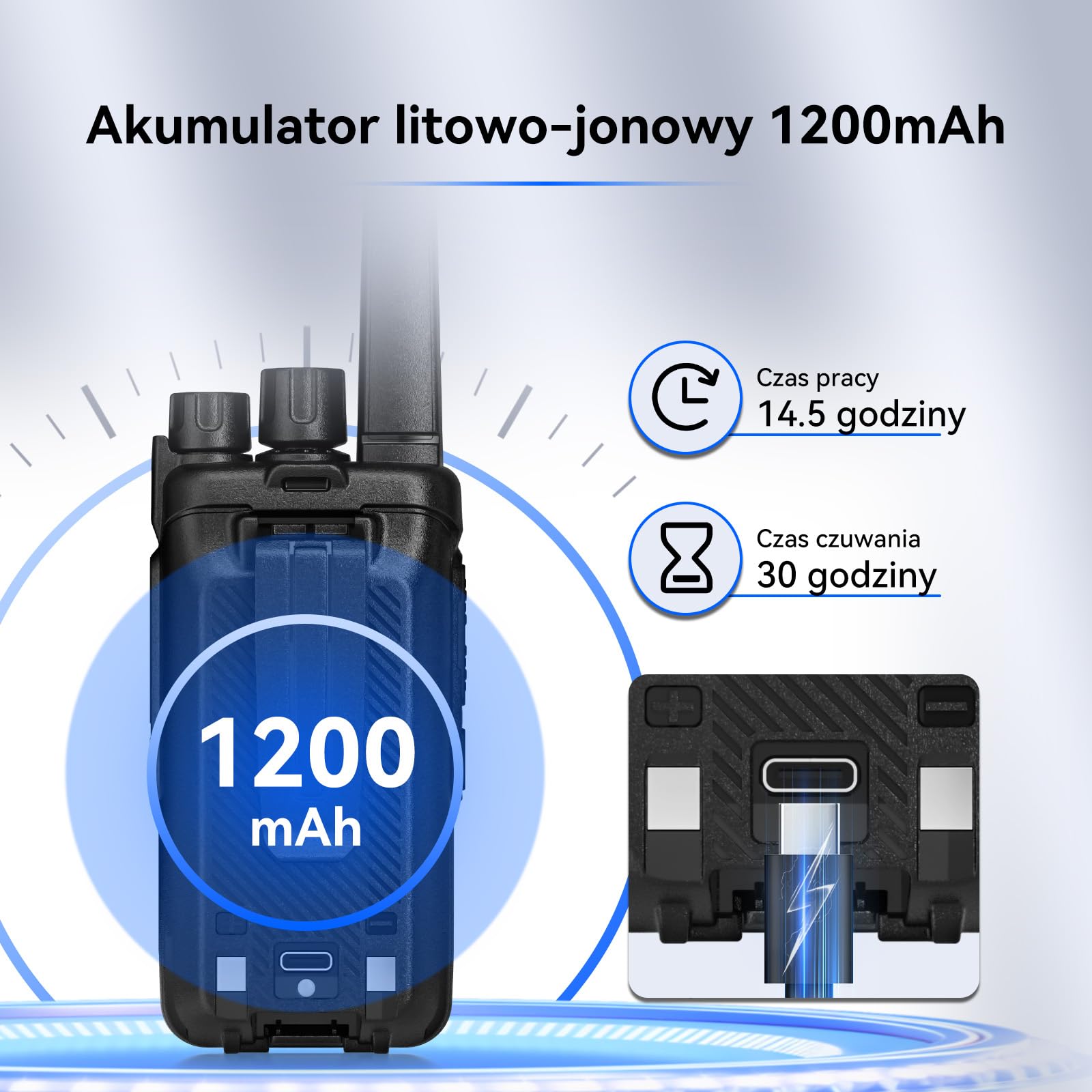 Retevis RT668B Walkie Talkie, z Sześcioma ładowarkami, PMR446 2 Way Radio, USB-C, 16 Kanałów, Akumulatorowe Walkie Talkie do Bezpieczeństwa, Restauracji, Magazynu (Czarne, 6 szt.)