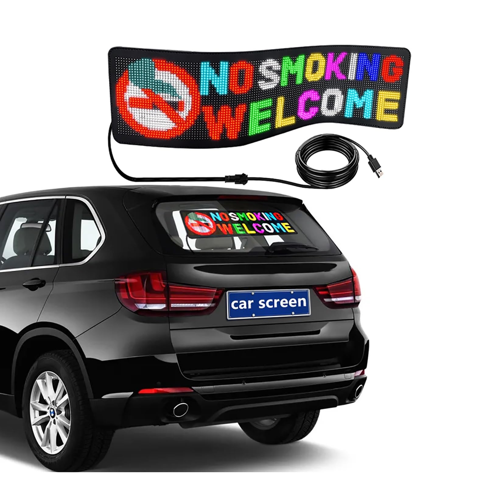 Programmable Led Sign, App Control Led Matrix Panel,Scrolling Message Led Shop Signs Flexible Digital Display Board,DIY Custom Text Graffiti Animation for Store Car Bar Hotel Advertising ( Size : 71x2