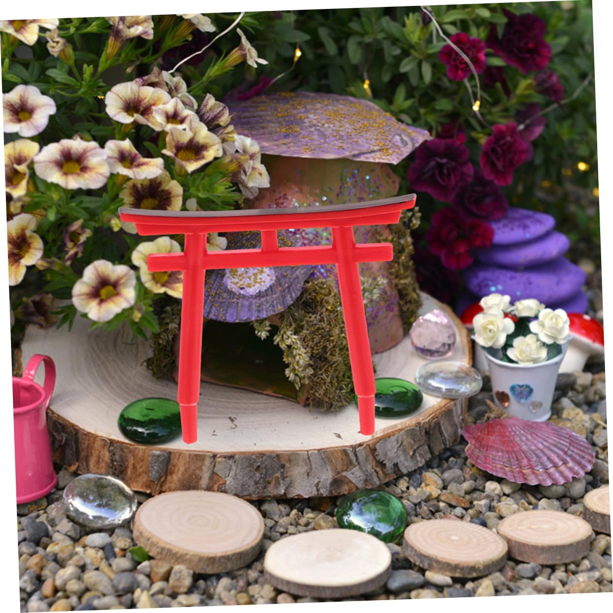 Hemobllo 32pezzi Torii Gate Landscape Aquarium Decoration Accessori Per Acquario Con Ornamenti Antichi Per Giardino e Terrario Miniatura Per Decorare Pesce e Fondale