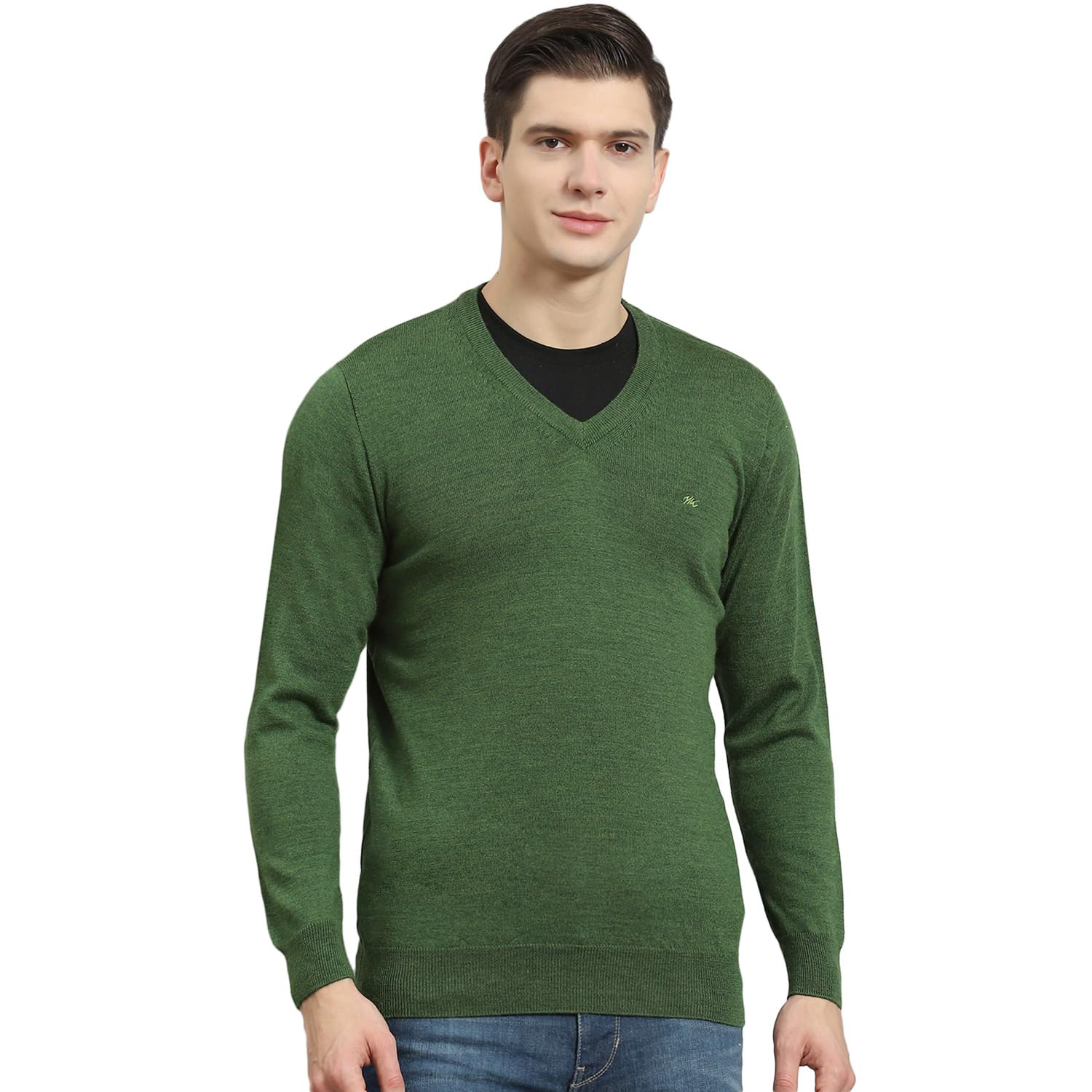 monte carlo Men's Wool V-Neck Modern Sweater-picture-31