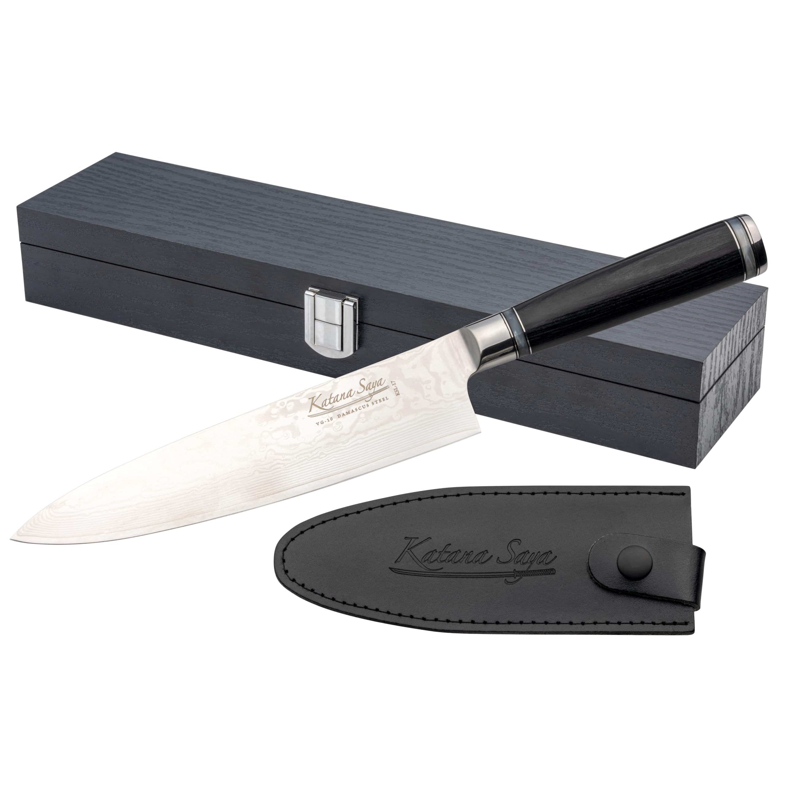 Katana Saya Pakkawood 20cm Chef's Knife, Japanese 67-Layer VG-10